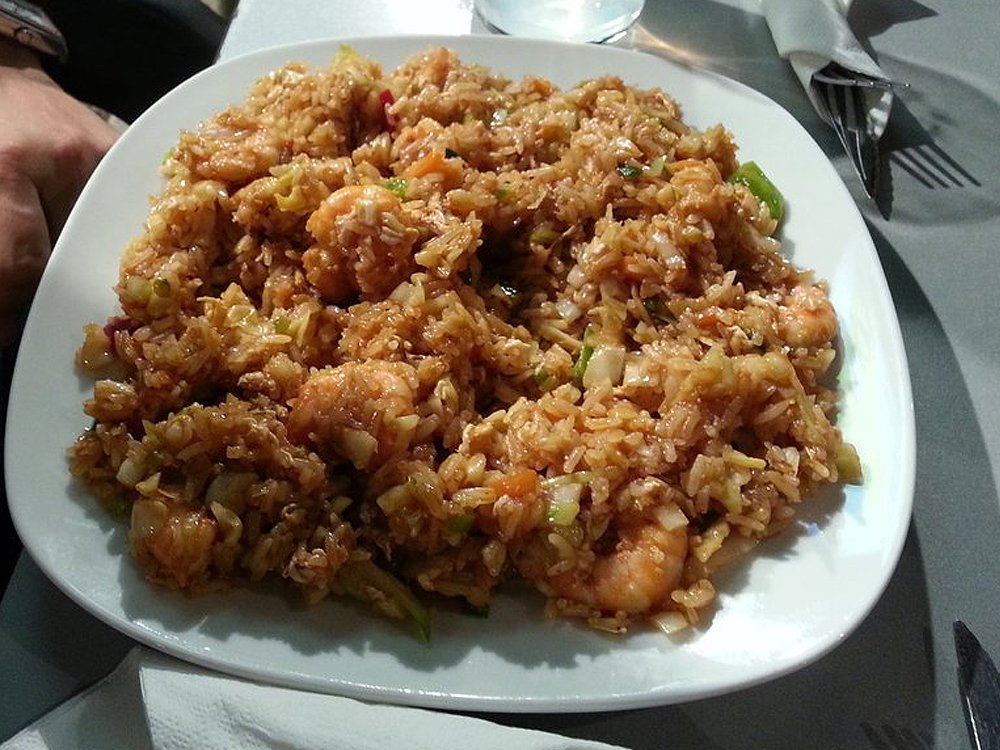 Arroz con langostinos en Noodles&Go